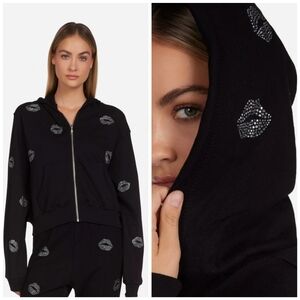 NWT Lauren Moshi Studded Lips Lachelle hoodie